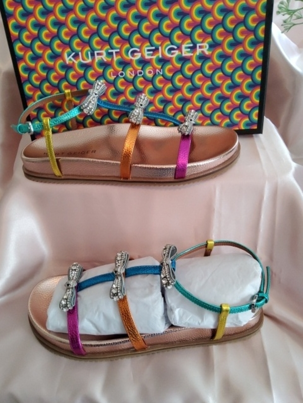 Kurt Geiger London Multi Color Sandals. - Picture 2 of 8